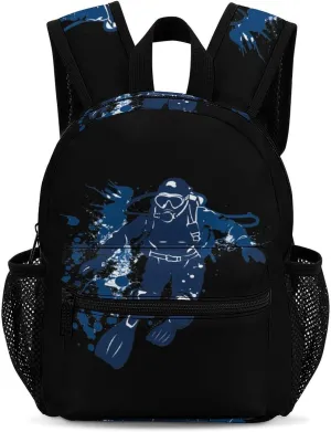 Scuba Diving Under Water Diver 13 Inch Backpack Waterproof Lightweight Travel Backpack Purse Hiking Daypack