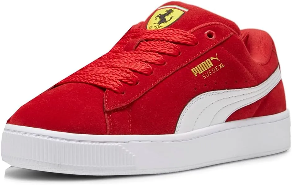 Scuderia Ferrari Suede XL Mens Lifestyle Shoes (Red/White)