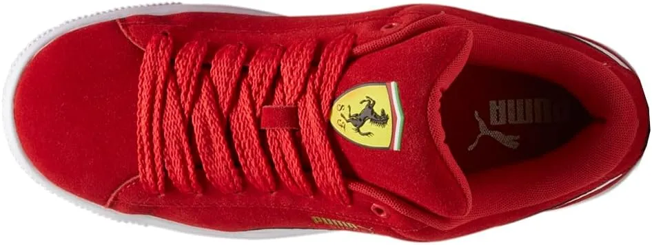 Scuderia Ferrari Suede XL Mens Lifestyle Shoes (Red/White)