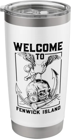 Seagull on skull - Fenwick Island Stainless Steel Insulated Tumbler