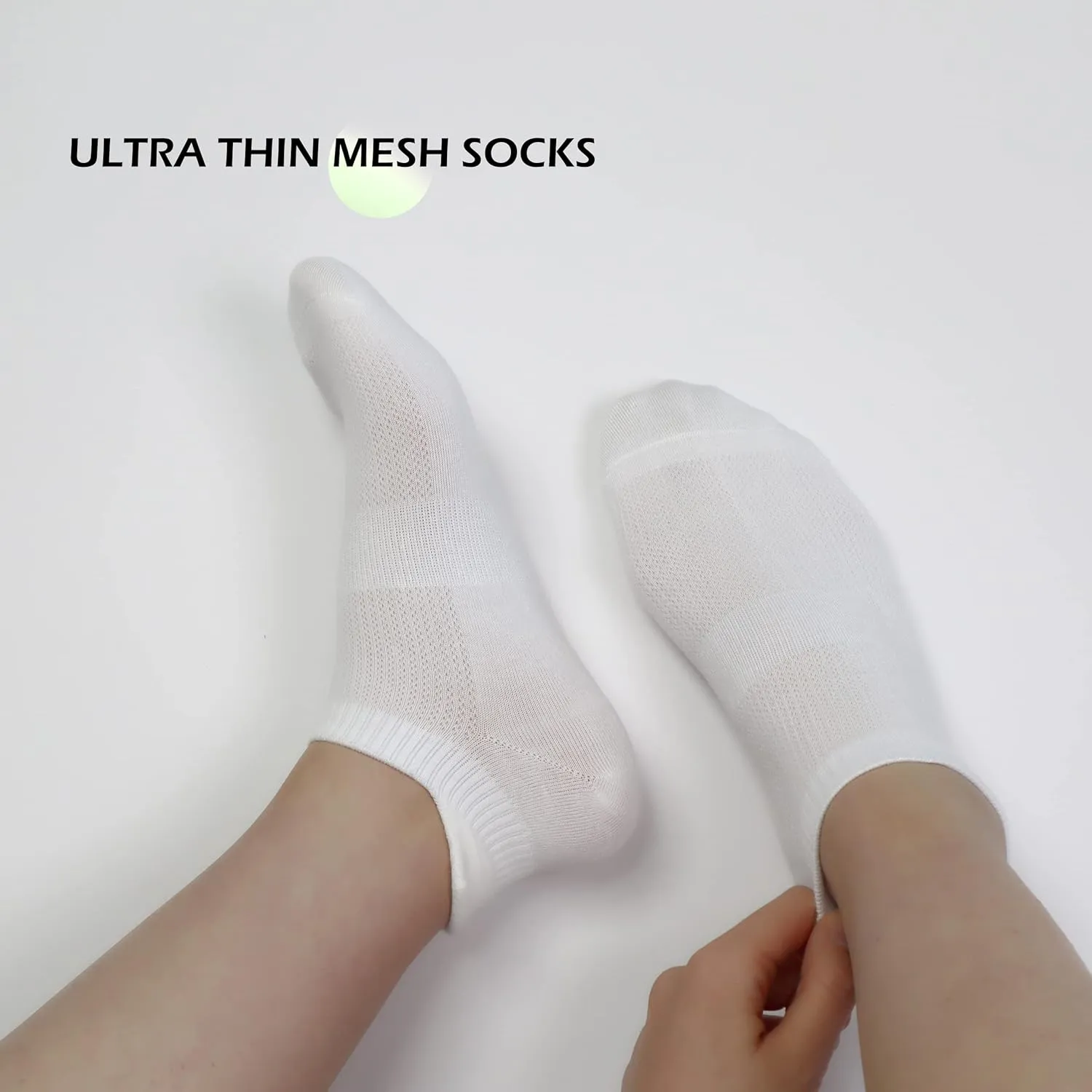 SERISIMPLE Women Ultra Thin Socks Viscose Bamboo Low Cut No Show Ventilating Ankle Anti Odor Arch Support Mesh Socks 5 Pairs
