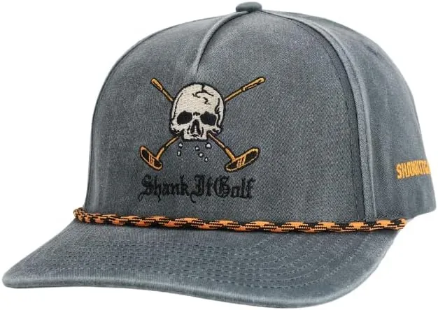 SHANKITGOLF Skull Golf Hat Adjustable Snapback Golf Cap | 95% Polyester, 5% Spandex | One Size Fits All