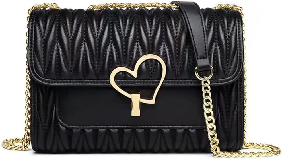 Shoulder Bag for Women Small Crossbody Purse Leather Fashion Handbags with Chain Strap