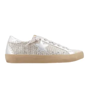 Shushop Paula Silver Woven Sneaker
