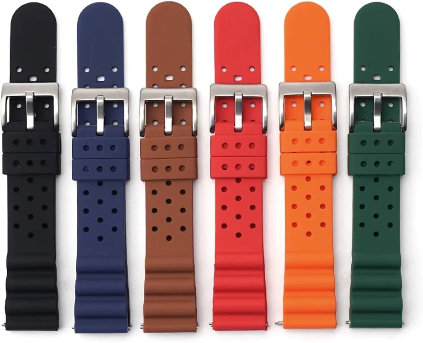 Silicone Rubber Strap 20mm 22mm Men And Women Diving Sport Watchband Bracelet Quick Release