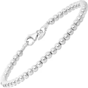 Silpada 'Falling Water' Natural Plated Hematite Beaded Bracelet in Sterling Silver, 7.5"