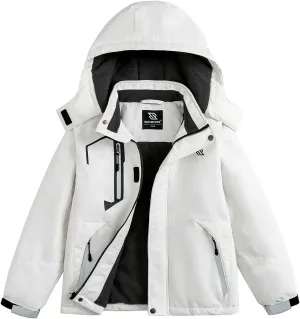 Simplee kids Girls Waterproof Ski Snow Jacket Fleece Colorful Winter Coat Warm Hooded