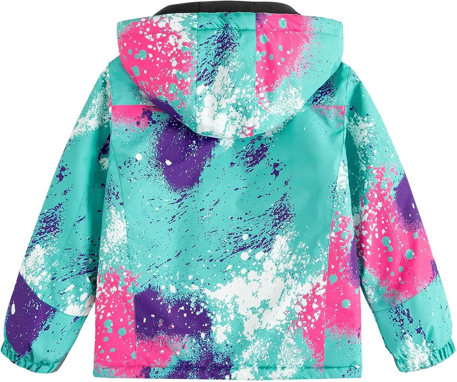 Simplee kids Girls Waterproof Ski Snow Jacket Fleece Raincoat Colorful Winter Coat Warm Hooded