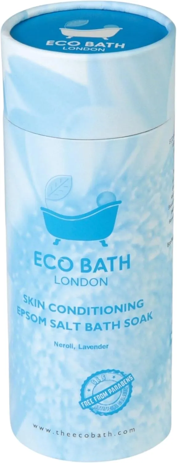 Skin Conditioning Epsom Salt Bath Soak – Magnesium Bath Salts | Made in UK | Infused with Neroli & Lavender Essential Oils | Epsom Salts for Skin Care & Relaxation - 2.2 LB (1kg)