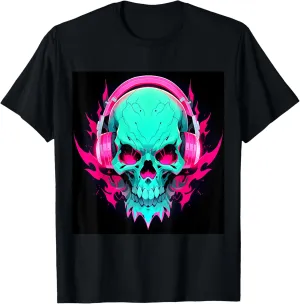 Skull Couture: Edgy Graphic Design for Fearless Fashion T-Shirt