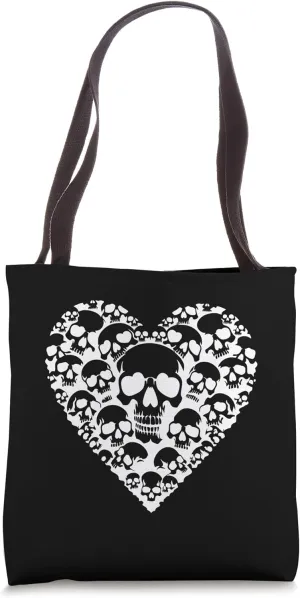 Skull Heart / Love Skull / Love and Death / Goth Tote Bag