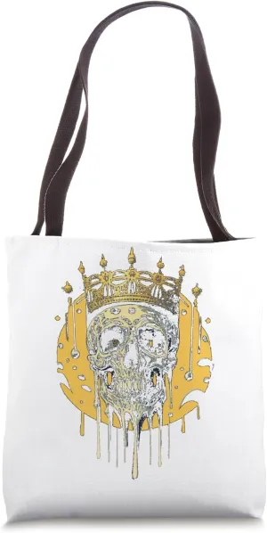 Skull Invader Colorful Skull Paint Splash Trippy Skeleton 49 Tote Bag
