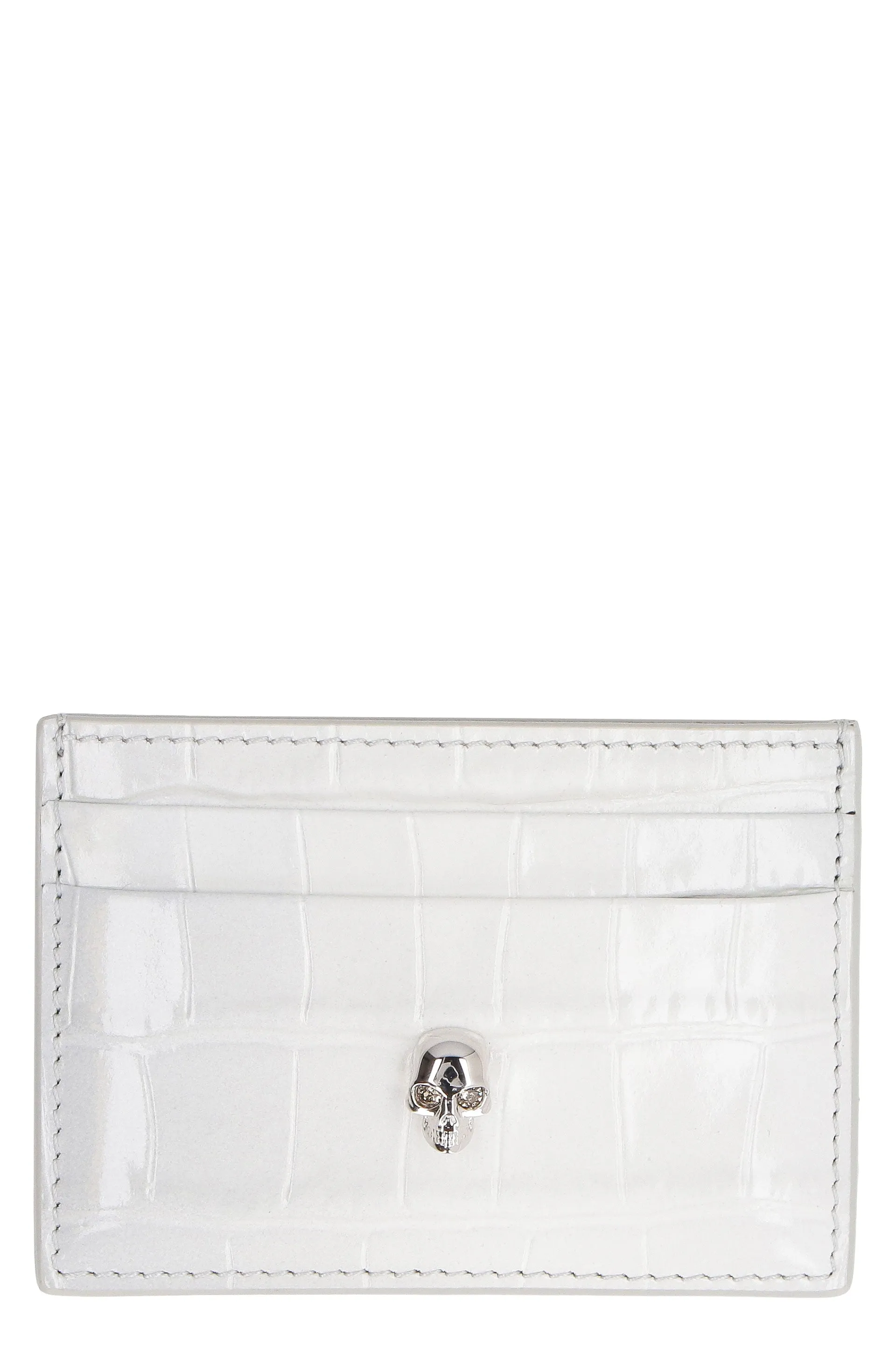 Skull leather wallet