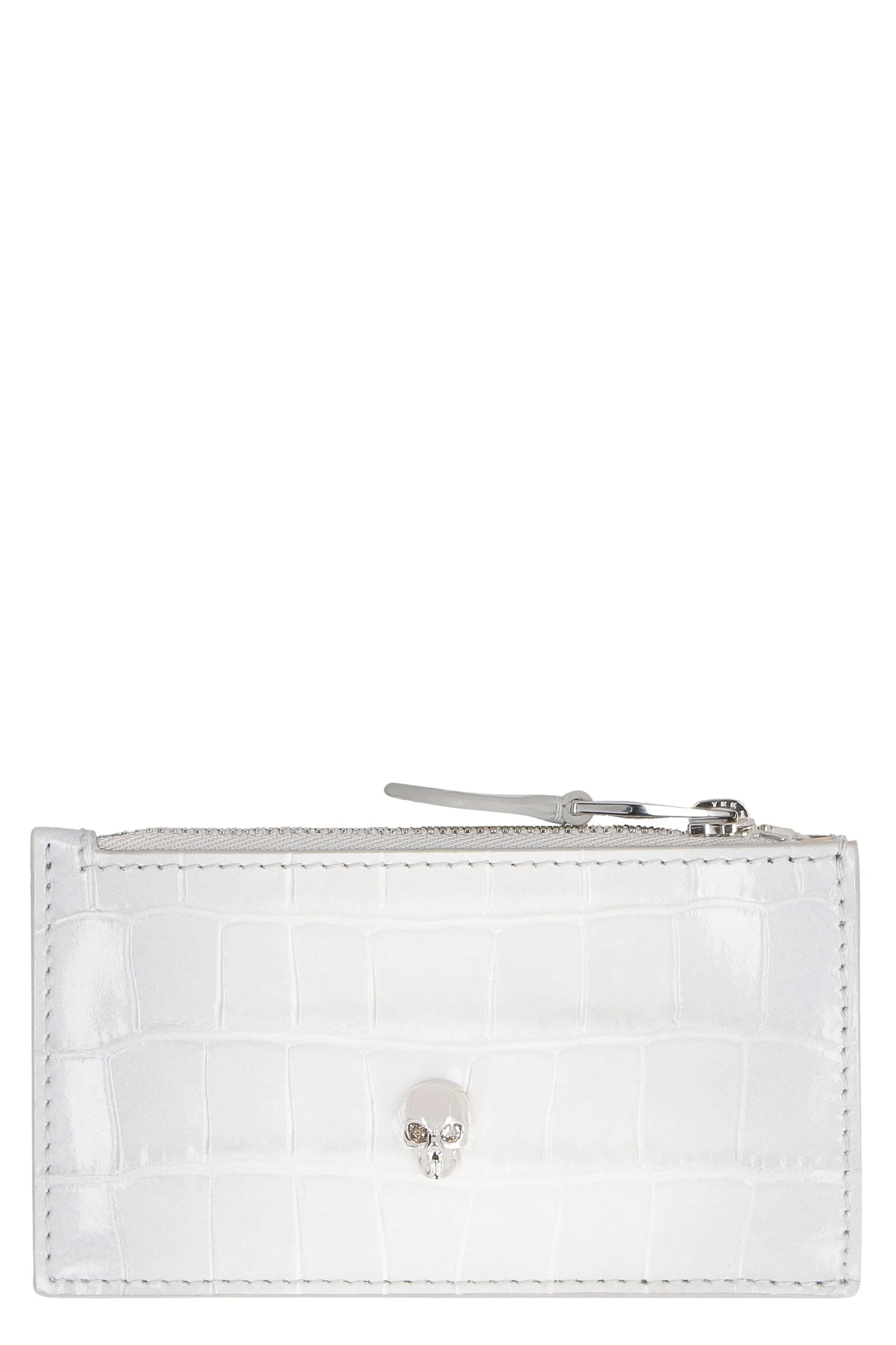 Skull leather wallet