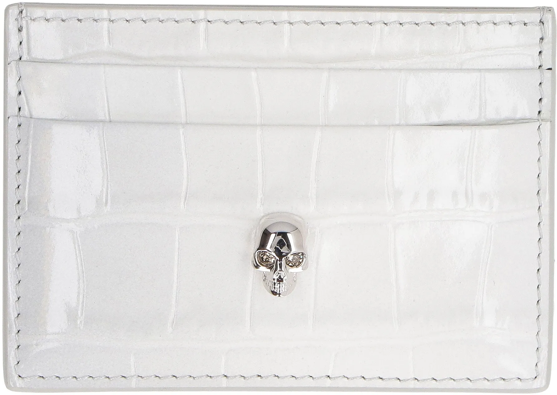 Skull leather wallet