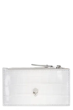 Skull leather wallet