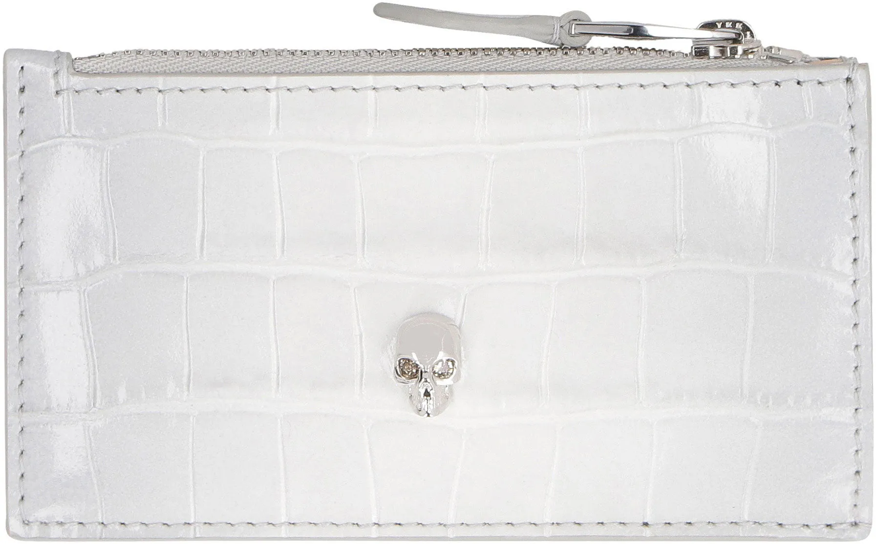 Skull leather wallet