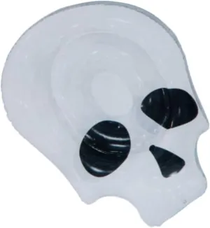 Skull Pool Float - Inner Tube Blow Up - Inflatable - 31.5in x 36.2in x 7.9in, Large, White