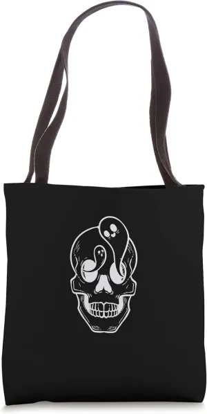 Skull with Ghost Tattoo Artist Tote Bag