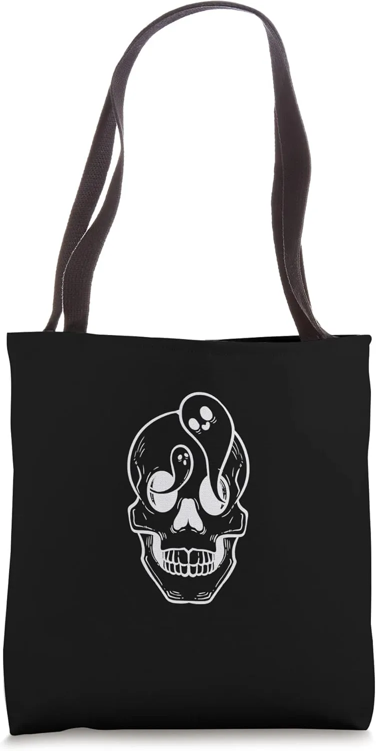 Skull with Ghost Tattoo Artist Tote Bag