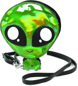 Sleepyville Critters - Green Baby Alien Shoulder Crossbody Bag