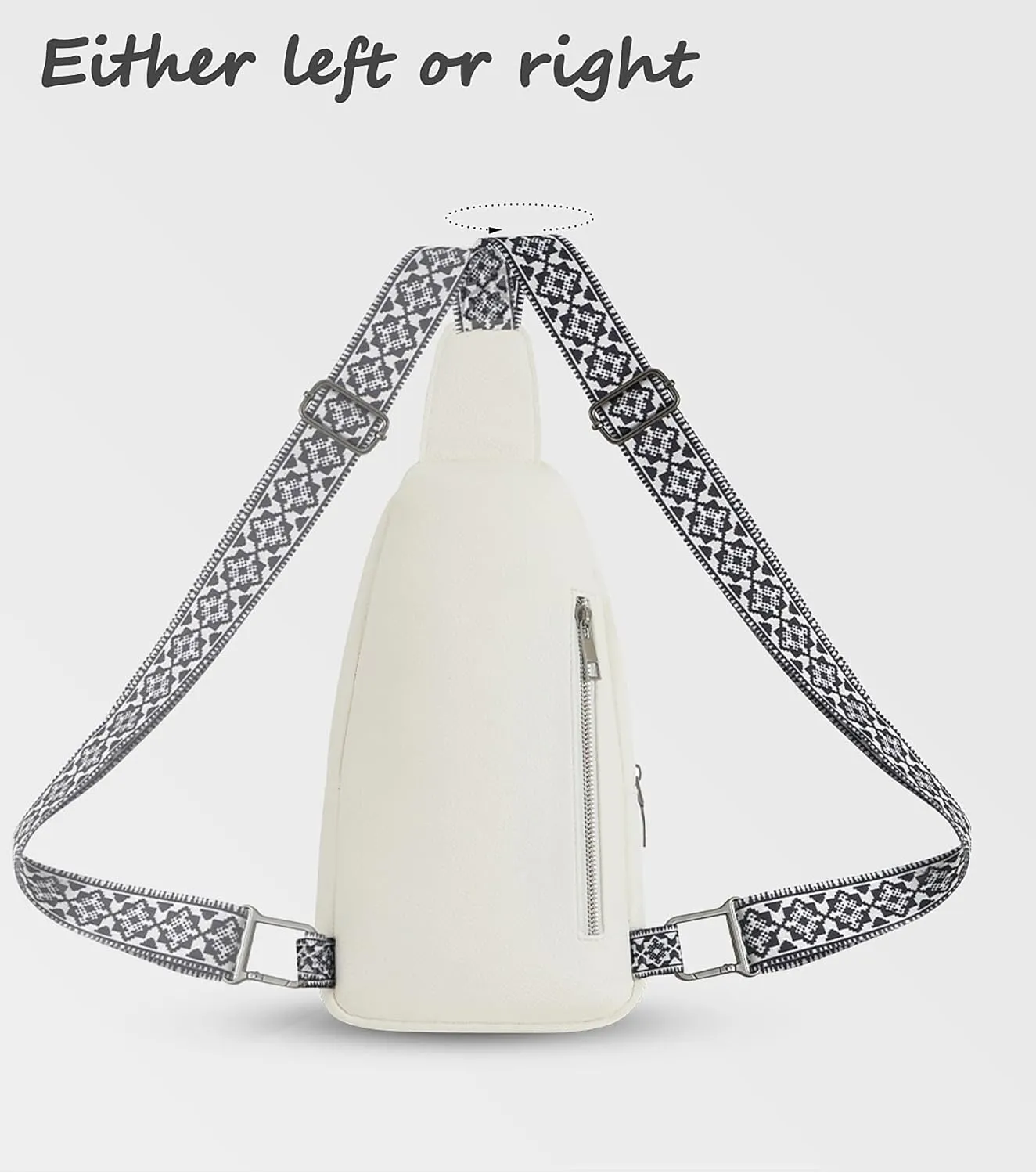 Sling Bag for Women, Leather Crossbody Bag Sling Bag Crossbody Backpack for Travel Sports Running Hiking for Man Woman