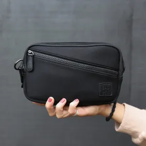 Sling Wallet in Black Neoprene