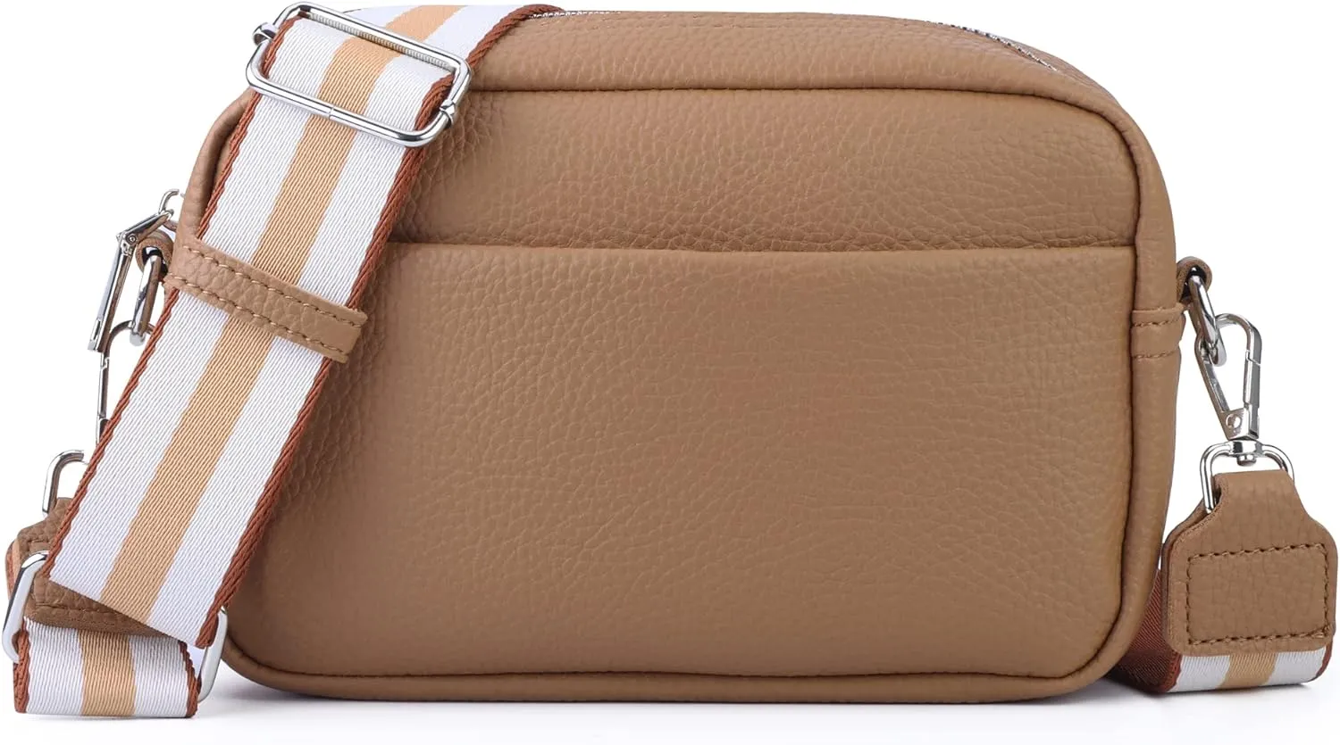 Small Crossbody Bag with Wide Guitar Strap Camera Purse Shoulder Handbag Satchel