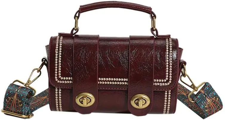 Small Crossbody Bags for Women Vintage Hobo Shoulder Handbag with Guitar Strap Crossbody Mobile Phone Purse