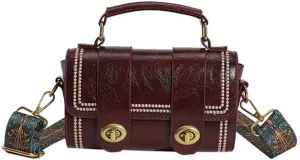 Small Crossbody Bags for Women Vintage Hobo Shoulder Handbag with Guitar Strap Crossbody Mobile Phone Purse