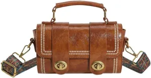Small Crossbody Bags for Women Vintage Hobo Shoulder Handbag with Guitar Strap Crossbody Mobile Phone Purse