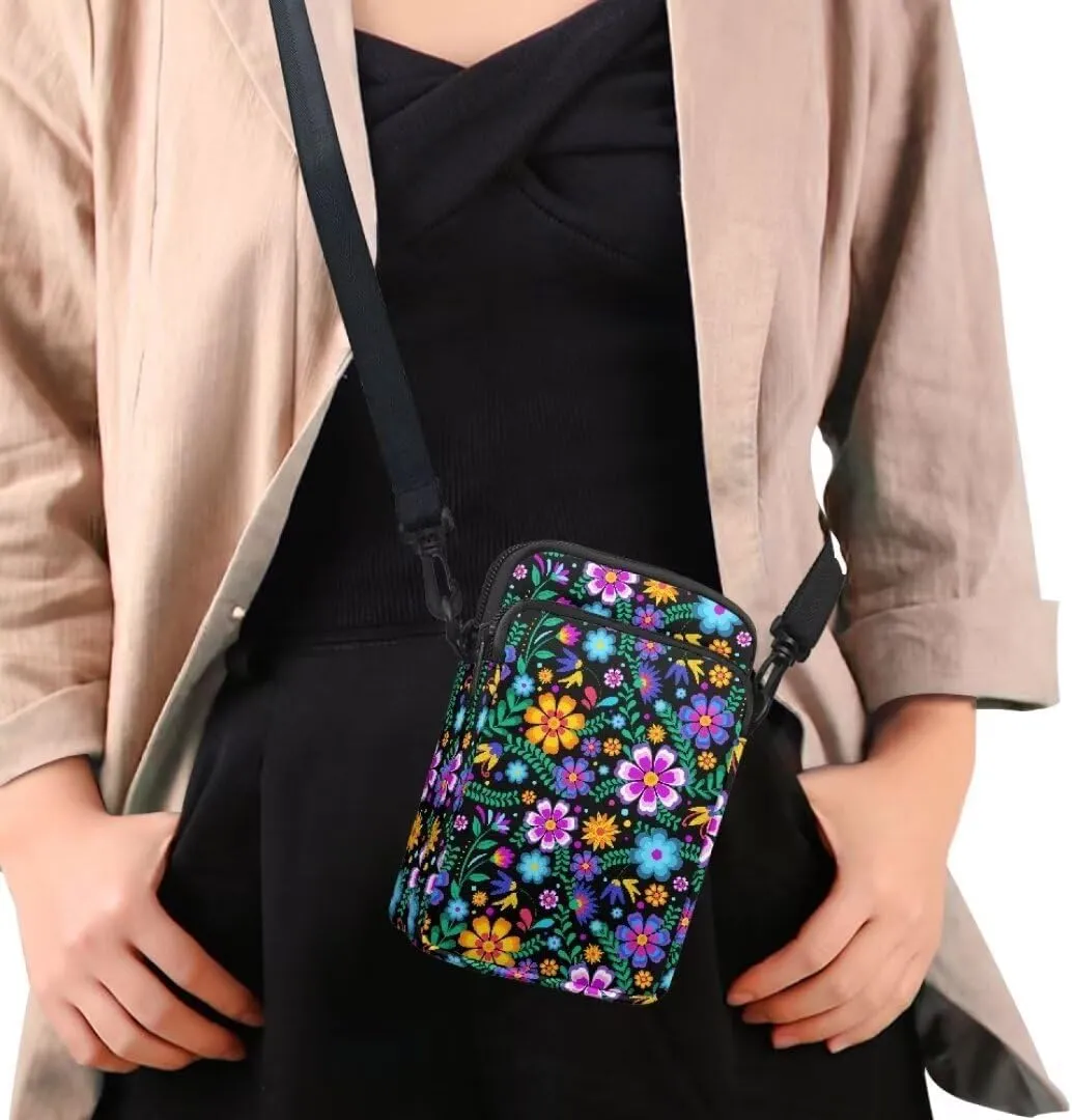Small Crossbody Cell Phone Purse, Lightweight Mini Messenger Shoulder Handbag Wallet with Adjustable Strap