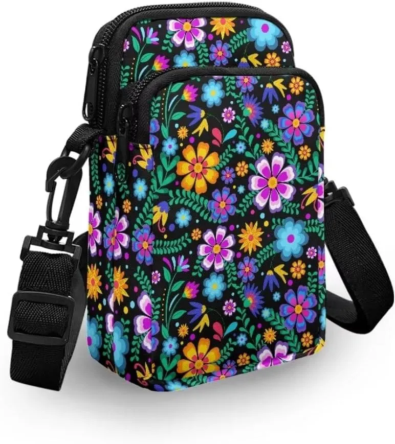Small Crossbody Cell Phone Purse, Lightweight Mini Messenger Shoulder Handbag Wallet with Adjustable Strap