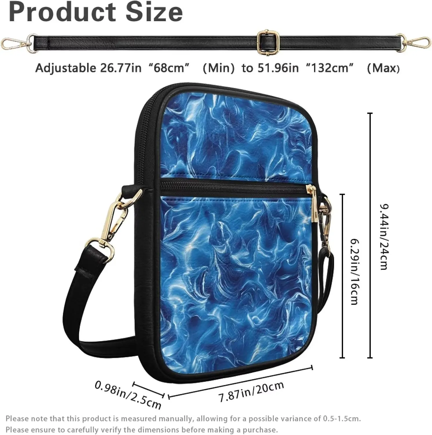 Small Messenger Bag for Women Crossbody with Zipper Closure Fashion Tote Bag for Women Leather