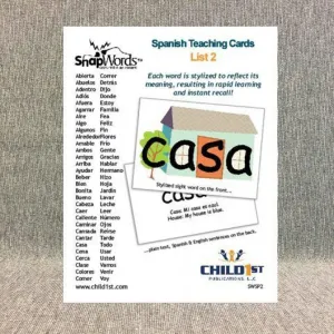 SnapWords® Spanish Teaching Cards | List 2 | Kinesthetic | Multisensory Flash Cards