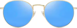 SOJOS Small Round Polarized Sunglasses for Women Men Classic Vintage Retro Shades UV400