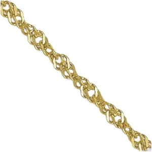 Solid Real 10k Yellow Gold 1mm Singapore Chain Necklace 20"
