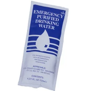 SOS Emergency Water Pouches Survival Kits for Disaster Supplies, 5 Year Shelf Life - Case of 48