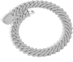 Sparkling Big Hip Hop Cuban Link Chain, Width 20MM Men Chain Necklace, Solid Thick Iced Out Miami Cuban Link Chain for Men, 16-24 Inch - Gift Box Included