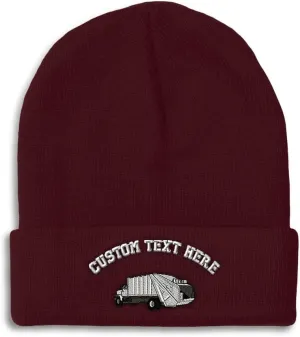 Speedy Pros Beanies for Men Garbage Truck Embroidery Trucks Winter Hats for Women Acrylic Skull Cap 1 Size