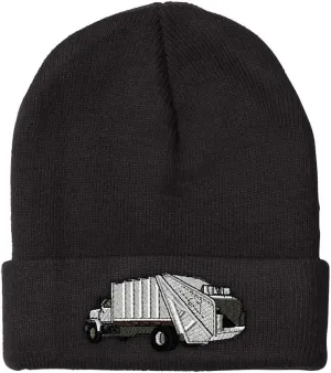 Speedy Pros Beanies for Men Garbage Truck Embroidery Trucks Winter Hats for Women Acrylic Skull Cap 1 Size