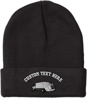 Speedy Pros Beanies for Men Garbage Truck Embroidery Trucks Winter Hats for Women Acrylic Skull Cap 1 Size