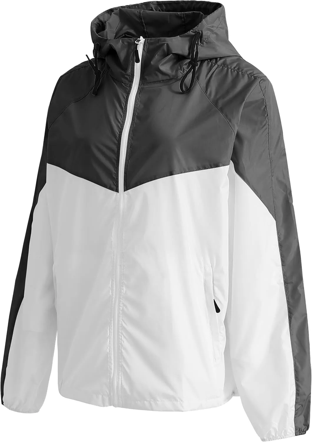 Spmor Women's Lightweight Waterproof Jacket Packable Windbreaker Running Coat
