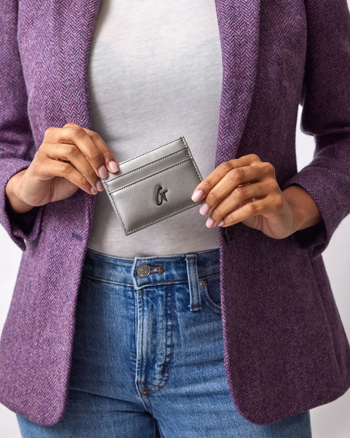 STANDARD GUNMETAL CARD HOLDER - PLATINUM