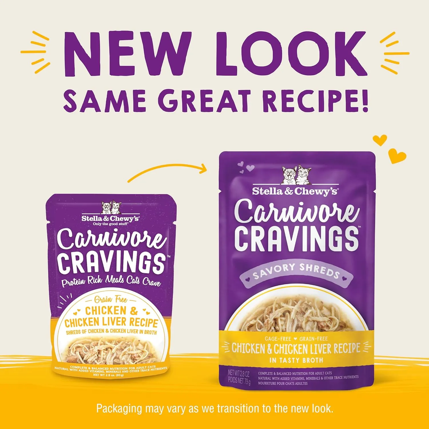 Stella & Chewy’s Carnivore Cravings Savory Shreds Wet Cat Food Pouches – Grain Free, Protein Rich Meal, Topper or Treat – Chicken & Chicken Liver Recipe (2.8 Ounce Pouches, Case of 12)