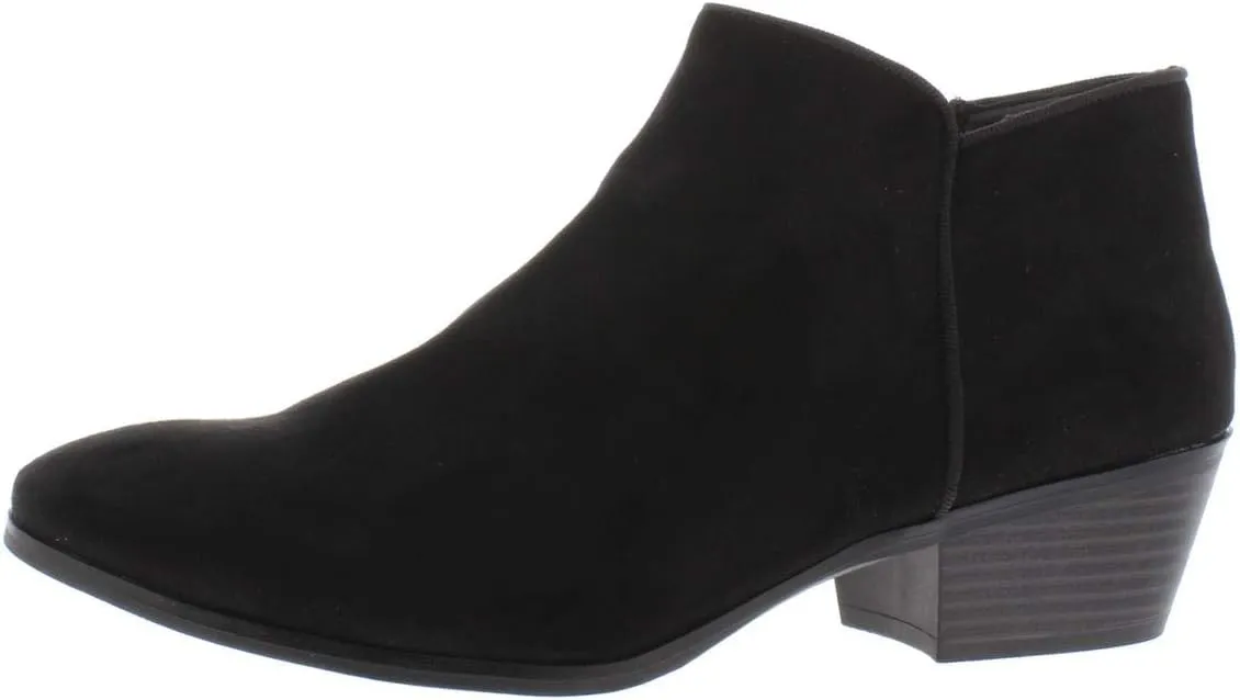 Style & Co. Womens Wileyy Faux Suede Padded Insole Booties Black 7 Wide (C,D,W)