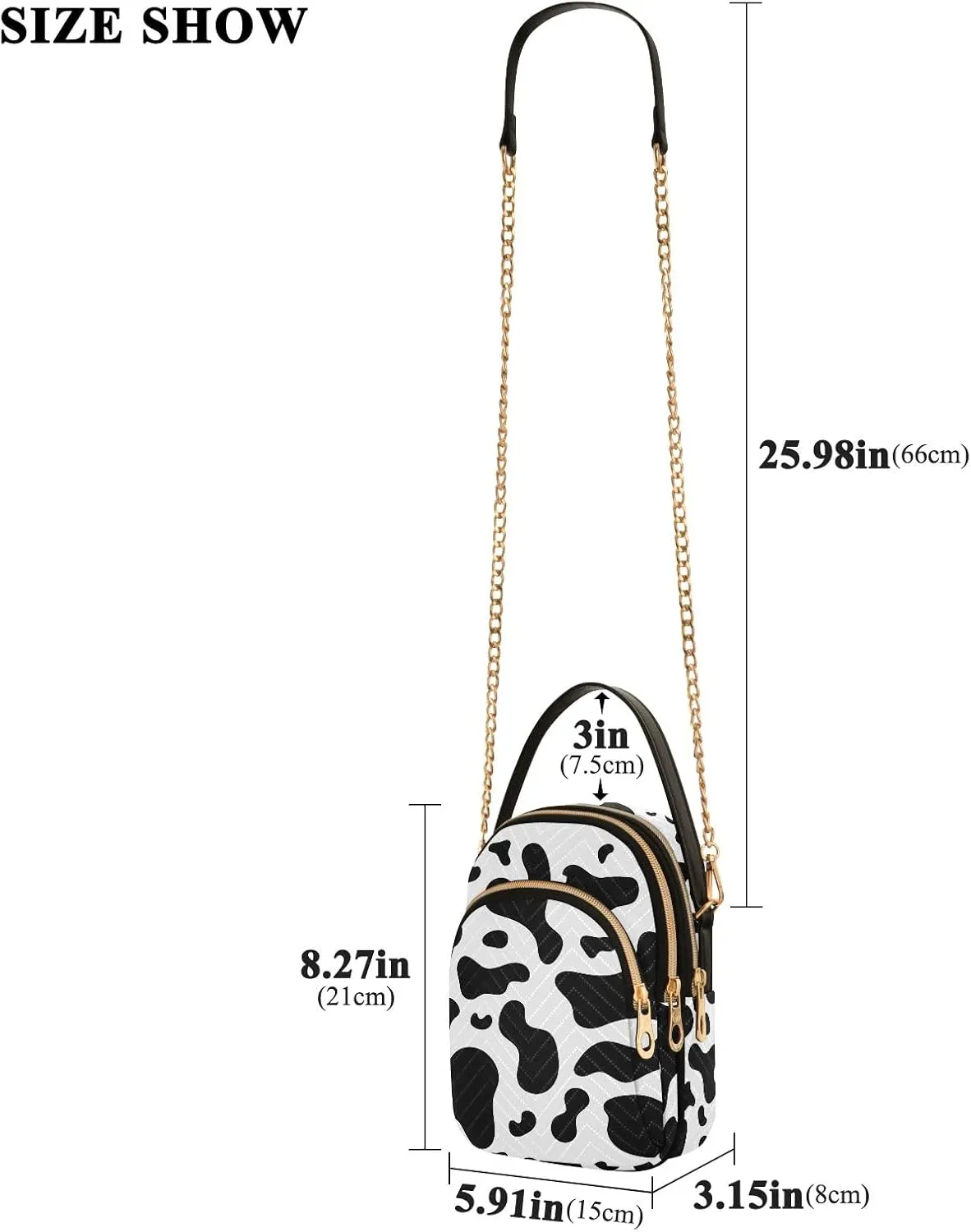 SUABO Crossbody Bag for Women, Cute Phone Purse Detachable Chain Bag Shoulder Handbag Wallet