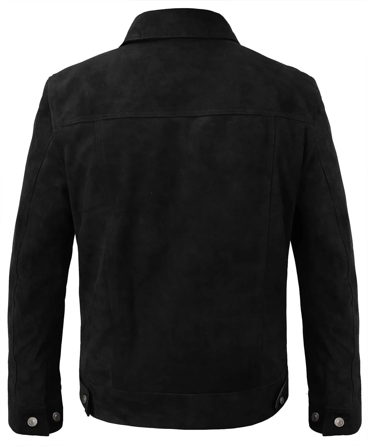 Suede Leather Trucker Jacket Men - Mens Western Style Cowboy Suede Leather Coat - Vintage Motorcycle Jacket