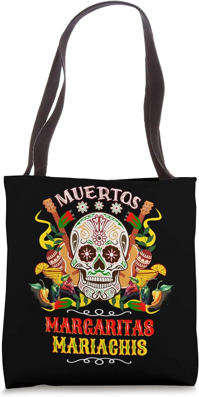 Sugar Skull Mexico Holiday Deceased Dia De Los Muertos Tote Bag