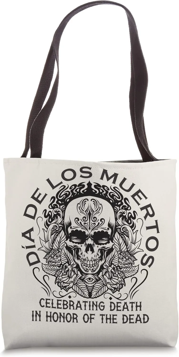 Sugar Skull Mexico Holiday Deceased Dia De Los Muertos Tote Bag